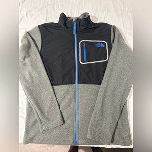 The North Face Zipper Fleece Sweatshirt Size XL Mock Neck Logo Sweater Used